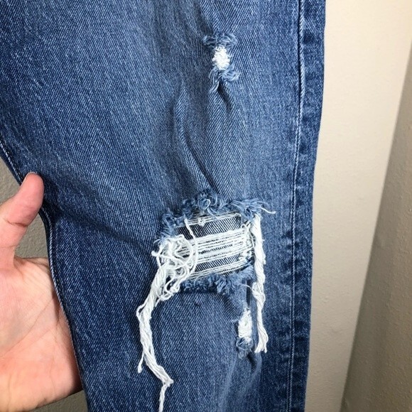 Levi’s 501 Skinny Jeans Distressed Button Fly High Rise W31 L28 - Picture 4 of 9